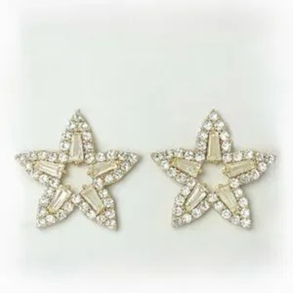 Star Crystal Statement Earrings